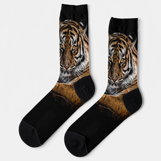 Calcetines Tigre animal de jungla salvaje (Izquierda)