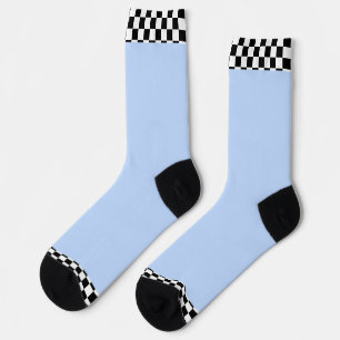 Calcetines Tijera negro blanco Lt azul claro