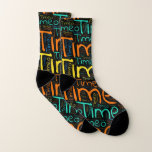 Calcetines Timeo<br><div class="desc">Timeo. Show and wear this popular beautiful male first name designed as colorful wordcloud made of horizontal and vertical cursive hand lettering typography in different sizes and adorable fresh colors. Wear your positive french name or show the world whom you love or adore. Merch with this soft text artwork is...</div>