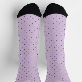Calcetines Tiny Purple Polka-Dots Pattern on Light Purple