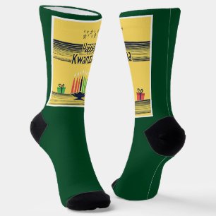 Calcetines Tono cálido y celebratorio de Kwanzaa de SlipperyJ