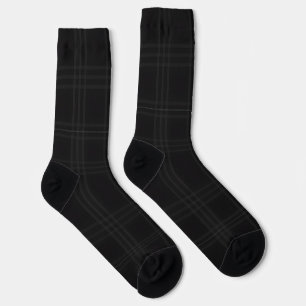 Calcetines Tonos negros ricos Patrón de cuadros escoceses tar
