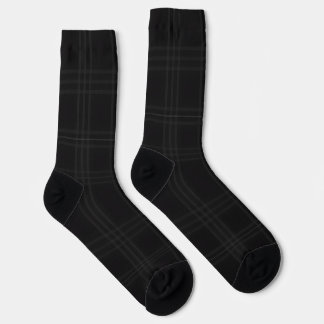 Calcetines Tonos negros ricos Patrón de cuadros escoceses tar