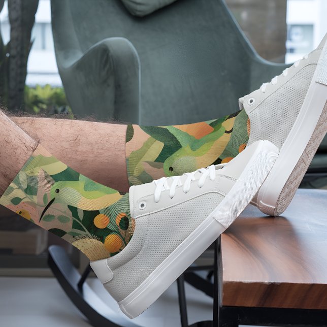 Calcetines tonos pastel, colibrí en vuelo (Subido por el creador)