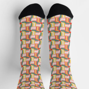 Calcetines Tornillos geométricos coloreados abstractos