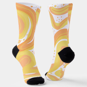 Calcetines Tornillos naranjas Y Amarillos Con Puntos