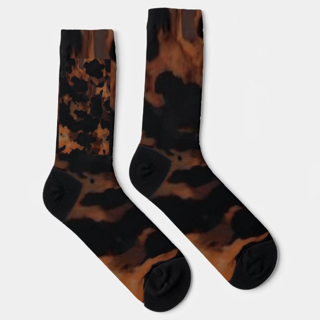 Calcetines TortoisesHell Seamless Pattern, Moda TortoiseShell (Derecha)