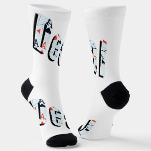 Calcetines Trato: Logo de imagen de póquer hecho de Ases,