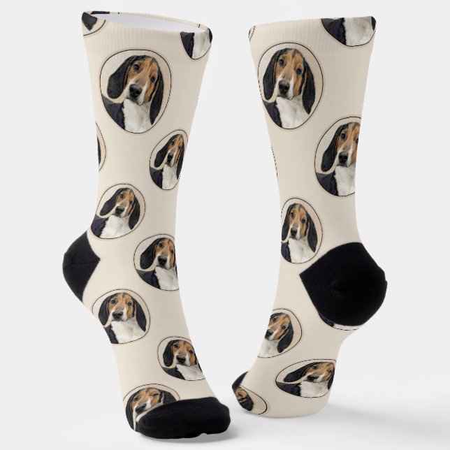 Calcetines Treeing Walker Coonhound Pintando arte original de (Angular)