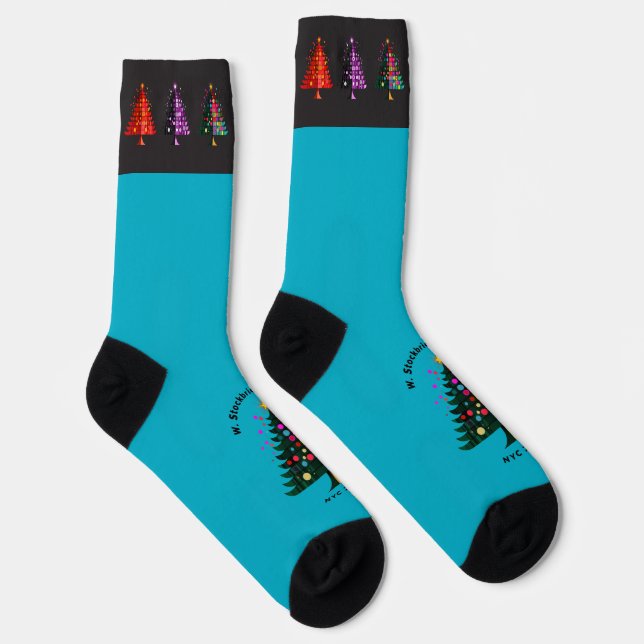 Calcetines Treemazing Stockbridge 2024 Crew Socks - Azul (Derecha)