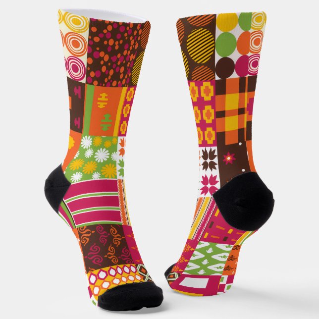 Calcetines Trendy Colorful Patterned Hollowing (Angular)
