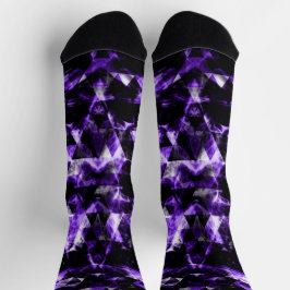 Calcetines Triángulo brillante violeta ultra violeta que elec