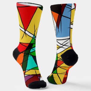 Calcetines Triángulo moderno geométrico colorido