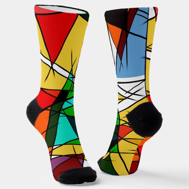 Calcetines Triángulo moderno geométrico colorido (Angular)