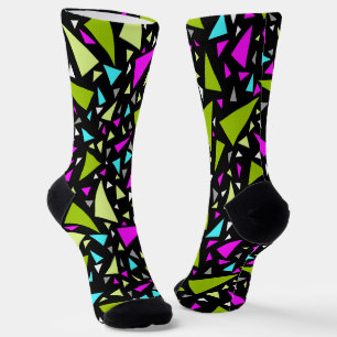 Calcetines Triángulos verdes colores de los crimson en el fon