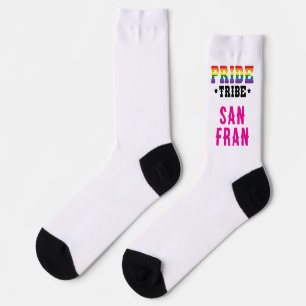 Calcetines Tribuna del orgullo arcoiris LGBTQ+ de la ciudad p