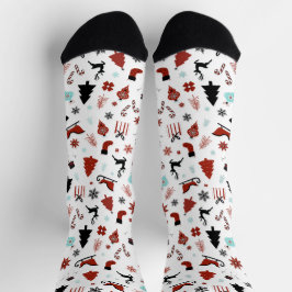 Calcetines Trineo de Reno Árboles de Navidad de Pino