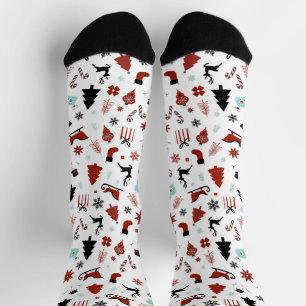 Calcetines Trineo de Reno Árboles de Navidad de Pino