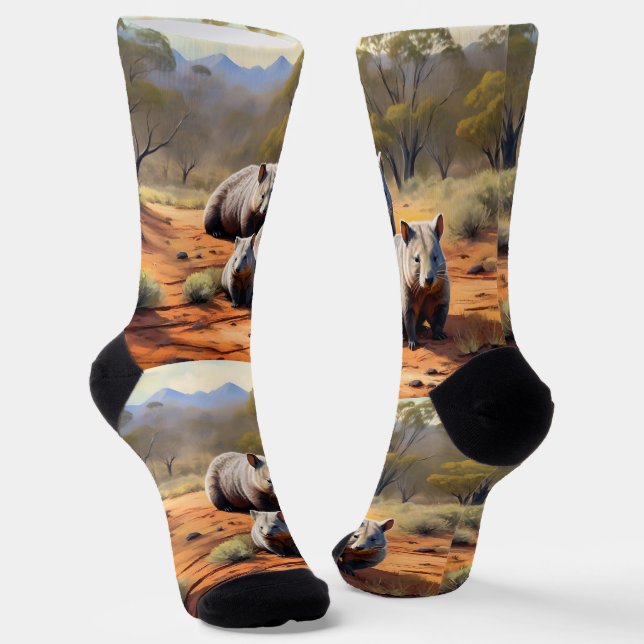 Calcetines Trío de las salidas: Wombat Wanderers, (Angular)