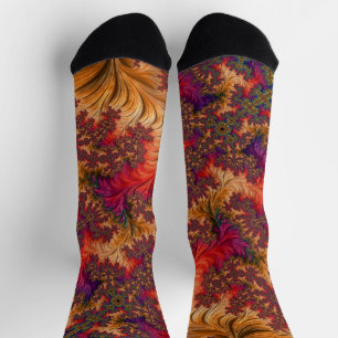 Calcetines Trippy Brillo Brillo brillante Ramificación Resume