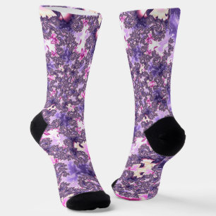 Calcetines Trippy Funky Boho Groovy Pastel Espiral Arte Fract