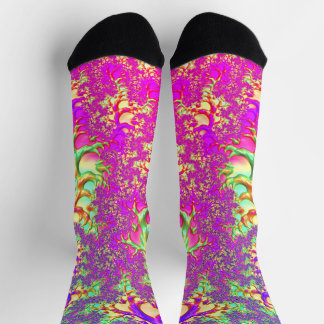 Calcetines Trippy Funky Vibrante Neon Groovy Acid Trip Fracta