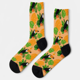 Calcetines Trópico Toucan Bird Seamless Pattern