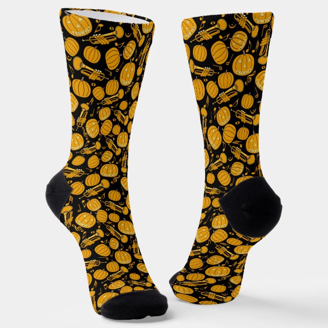 Calcetines Trumpets Music Note Pumpkins (Angular)