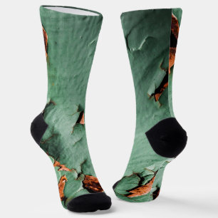Calcetines Turquesa marrón metal oxidado genial