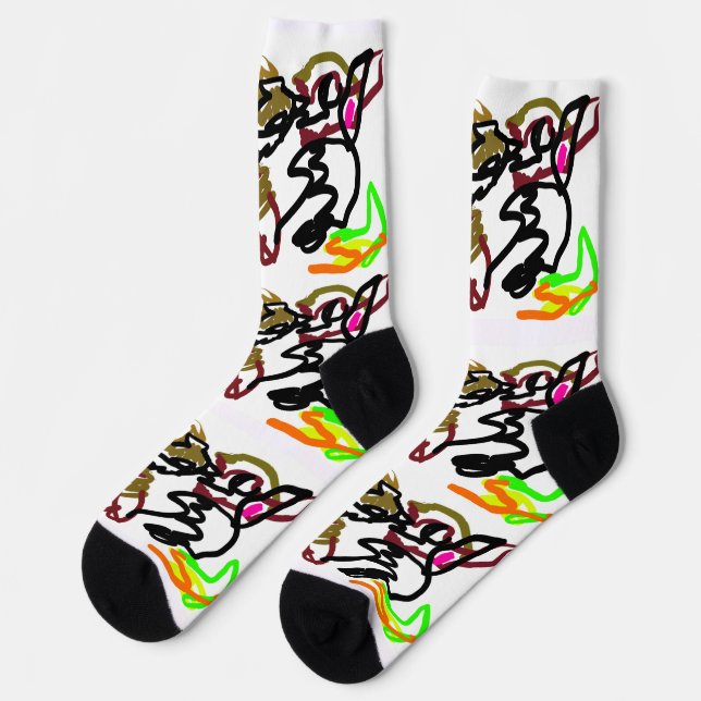 Calcetines Two wolves Autumn (Izquierda)