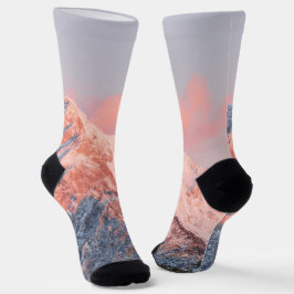 Calcetines Última luz solar en la montaña Storžič, Eslovenia