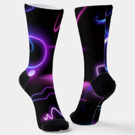 Calcetines Ultra-Modern Socks – Neon Geometric Design