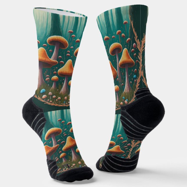 Calcetines Un bosque con un anillo de hadas (Angular)