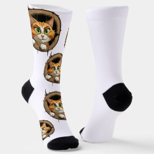 Calcetines Un capo Personalizado caprichoso con ojos verdes b