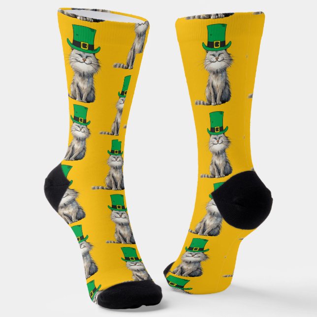 Calcetines Un gato irlandés feliz (Angular)