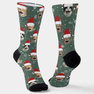 Calcetines Un gato Personalizado gracioso se enfrenta a los N
