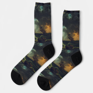 Calcetines Un naufragio en mares tormentosos de Claude-Joseph