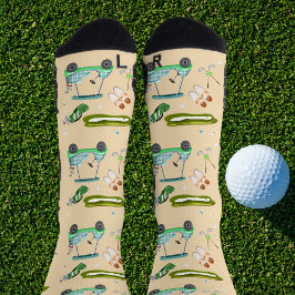 Calcetines Un patrón de un día de golf