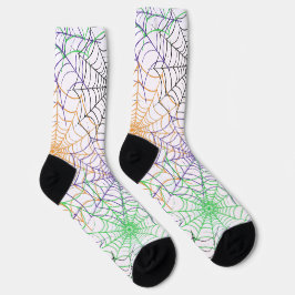 Calcetines Un simple patrón web de araña de Halloween