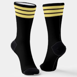 Calcetines Uniforme de Piloto de Primer Oficial Divertido