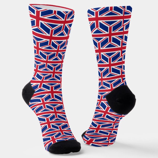 Calcetines Union Jack Socks Moda de bandera británica patriót (Angular)