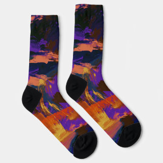 Calcetines Unisex Abstract Canvas Painting Crew Sock