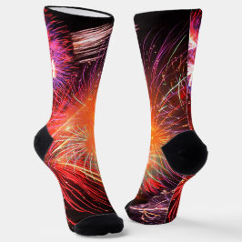Calcetines Unisex de la tripulación Premium de fuegos artific