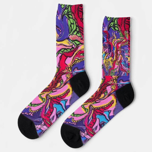 Calcetines Unisex impresos con "Fiebre de la Selva (Izquierda)