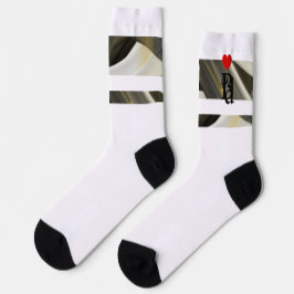 Calcetines Unisex Socks Trend Resumen de arte Oro Blanco Negr