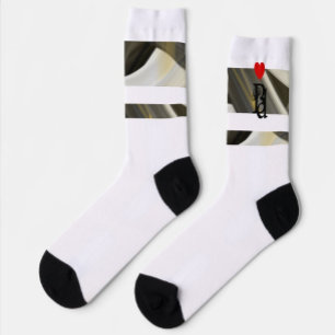 Calcetines Unisex Socks Trend Resumen de arte Oro Blanco Negr