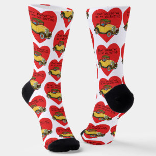 Calcetines Valentín Retro, No Me Esquives, ¡Sé Mi Valentín!
