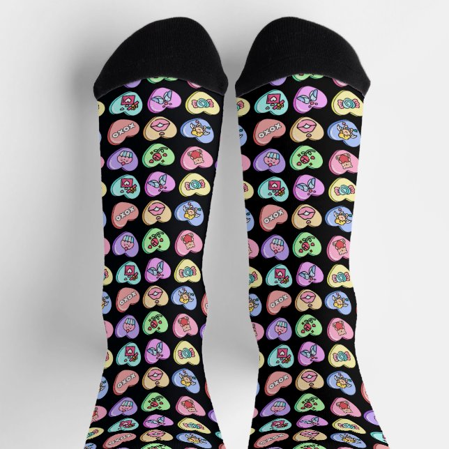 Calcetines Valentine Candy Hearts (Arriba)