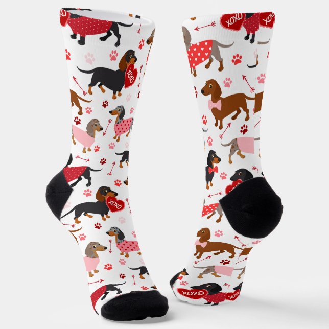 Calcetines Valentine Dachshund (Angular)