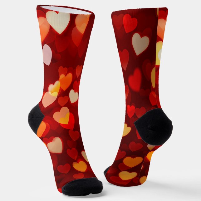 Calcetines Valentine Heart Pattern Romantic Love (Angular)